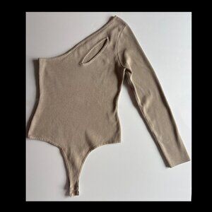 Better Be Tan One Shoulder Bodysuit